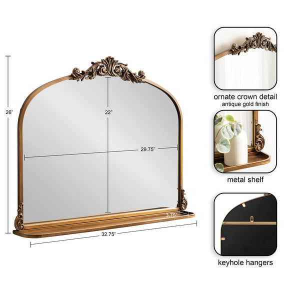 Kate & Laurel Arendahl Traditional Arch Mirror With Shelf