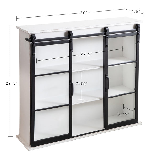 Kate & Laurel Barnhardt Decorative Wood Wall Storage Cabinet