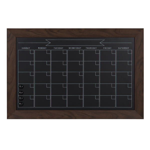 Kate & Laurel Beatrice Framed Magnetic Chalkboard Calendar