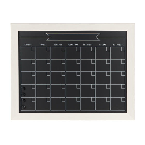 kate & laurel Beatrice Framed Magnetic Chalkboard Calendar