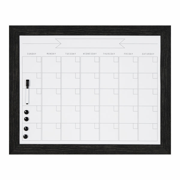 Kate & Laurel Beatrice Framed Magnetic Dry Erase Monthly Calendar