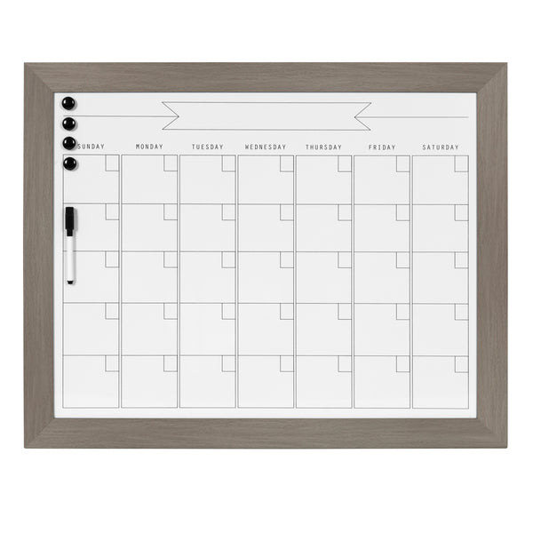 kate & laurel Beatrice Framed Magnetic Dry Erase Monthly Calendar