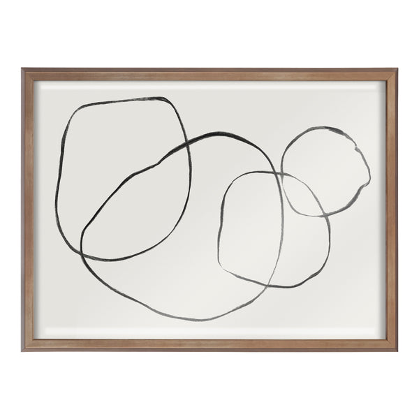 Kate & Laurel Blake 869 Going In Circles Framed Printed Glass By Teju Reval Of SnazzyHues