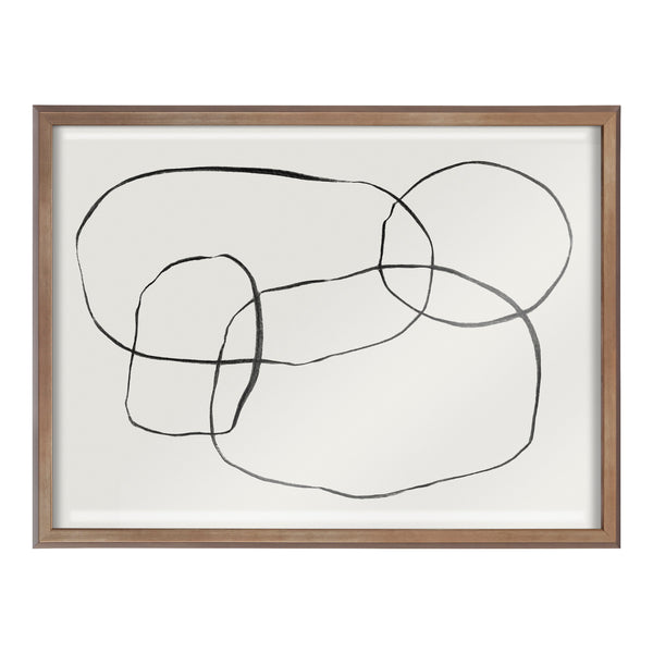 Kate & Laurel Blake 871 Modern Circles Framed Printed Glass By Teju Reval Of SnazzyHues