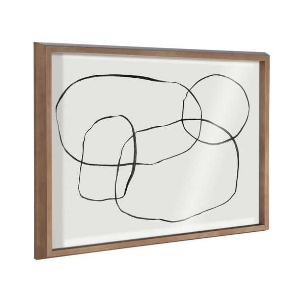 kate & laurel Blake 871 Modern Circles Framed Printed Glass by Teju Reval of SnazzyHues