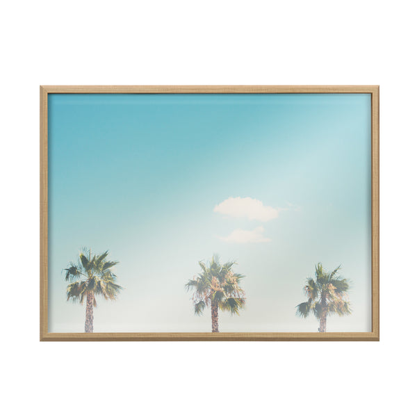 Kate & Laurel Blake A Trio Of Palm Trees Framed Printed Art By Laura Evans