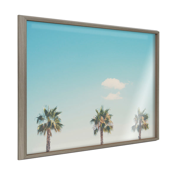 kate & laurel Blake A Trio of Palm Trees Framed Printed Art by Laura Evans