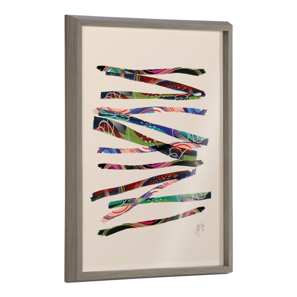 kate & laurel Blake Abstract Sticks 5 Framed Printed Glass by Jessi Raulet of Ettavee