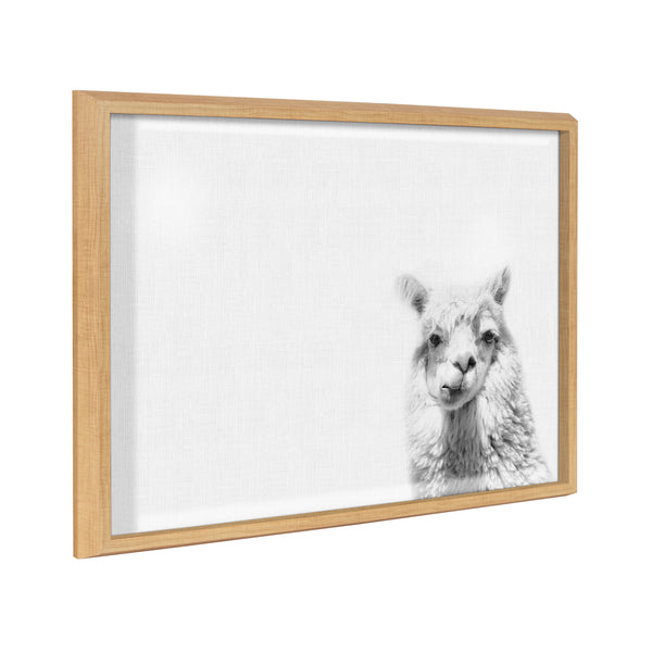 kate & laurel Blake Alpaca Framed Printed Glass by Simon Te of Tai Prints
