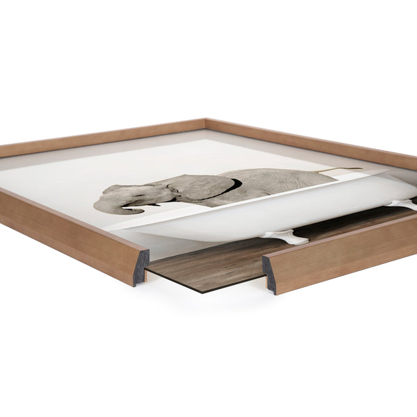 Kate & Laurel Blake Baby Elephant In The Tub Color Framed Printed Glass By Amy Peterson Art Studio