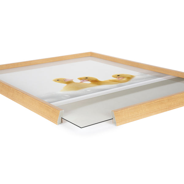 Kate & Laurel Blake Bathroom Bubble Bath 3 Ducks Framed Printed Glass By The Creative Bunch Studio