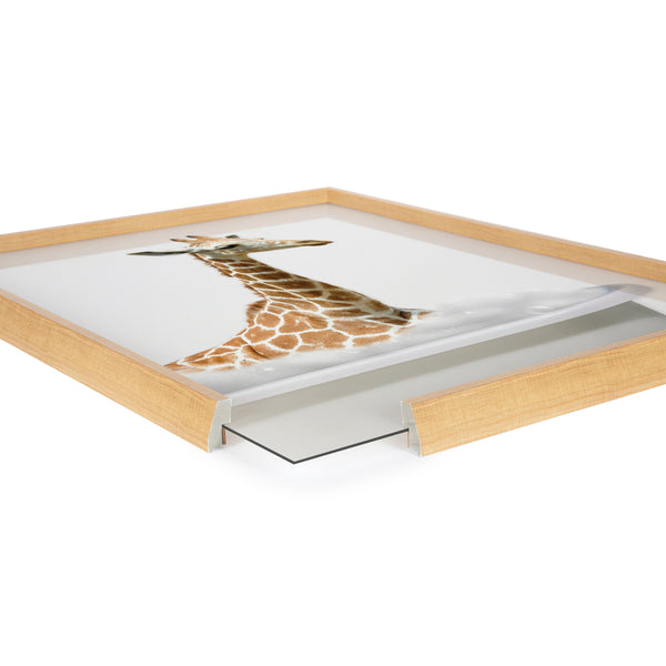 Kate & Laurel Blake Bathroom Bubble Bath Giraffe Framed Printed Glass By The Creative Bunch Studio