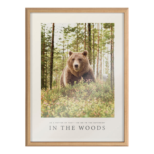 Kate & Laurel Blake Bathroom In The Woods Framed Printed Glass By The Creative Bunch Studio