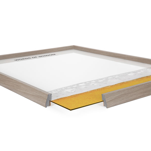 Kate & Laurel Blake Beer Words Of Wisdom Dry Erase Framed Printed Glass By The Creative Bunch Studio