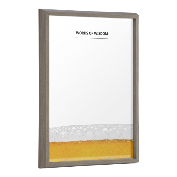 kate & laurel Blake Beer Words of Wisdom Dry Erase Framed Printed Glass by The Creative Bunch Studio