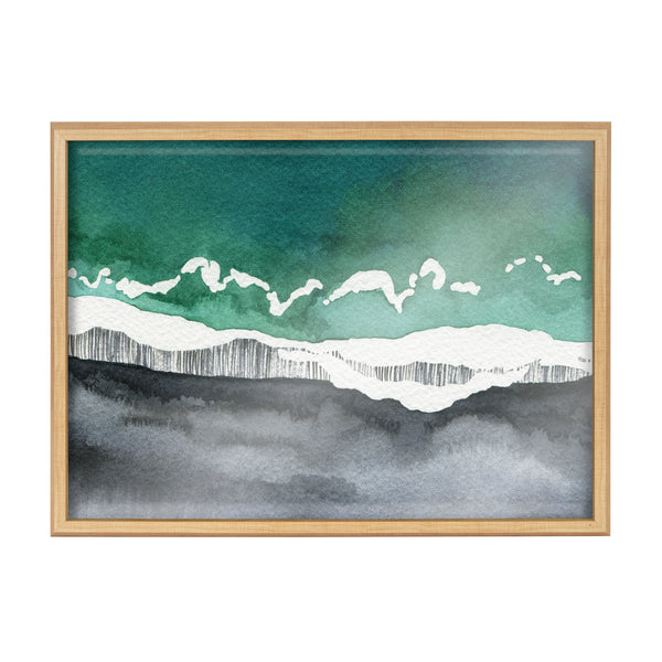 Kate & Laurel Blake Black Sands Dream Framed Printed Glass By Janet Meinke-Lau