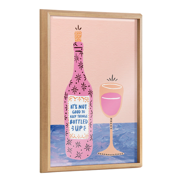 kate & laurel Blake Bottled Up Framed Printed Glass by Cat Coquillette