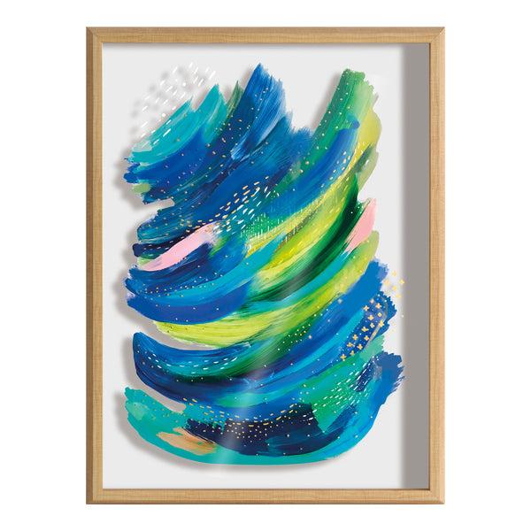 Kate & Laurel Blake Bright Abstract 2 Framed Printed Glass By Jessi Raulet Of Ettavee