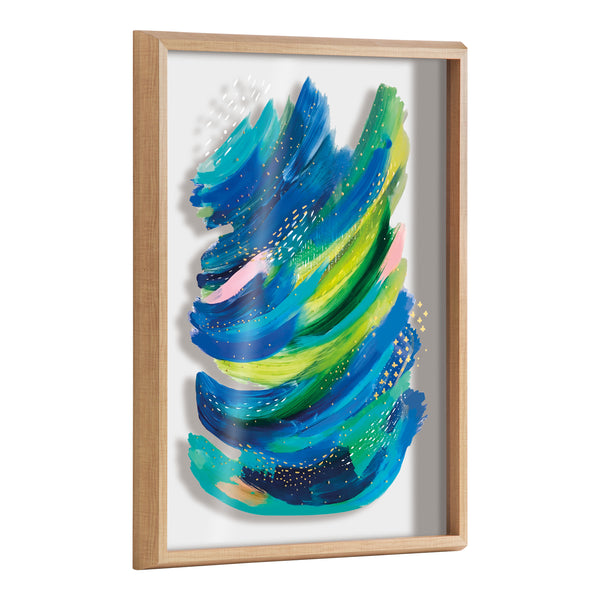 kate & laurel Blake Bright Abstract 2 Framed Printed Glass by Jessi Raulet of Ettavee