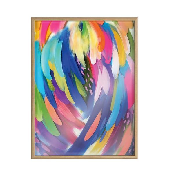 Kate & Laurel Blake Bright Brush Strokes Framed Printed Art By Jessi Raulet Of Ettavee