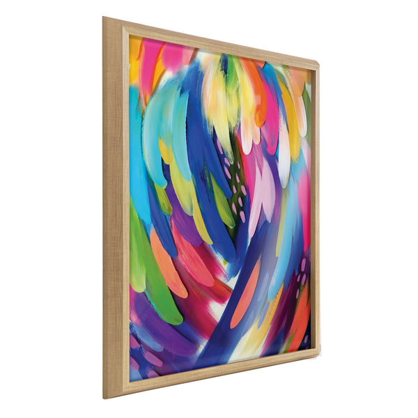Kate & Laurel Blake Bright Brush Strokes Framed Printed Art By Jessi Raulet Of Ettavee