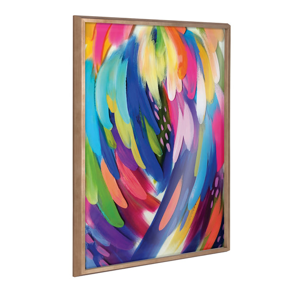 kate & laurel Blake Bright Brush Strokes Framed Printed Art by Jessi Raulet of Ettavee