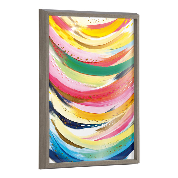 kate & laurel Blake Brushstroke 117 Framed Printed Glass by Jessi Raulet of Ettavee
