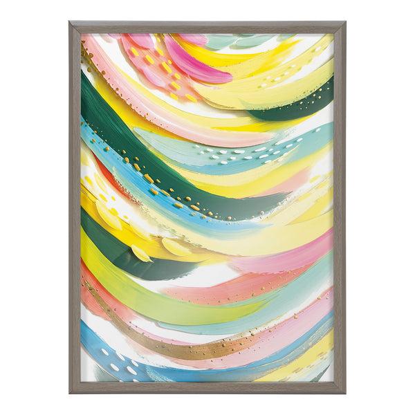 Kate & Laurel Blake Brushstroke 120 Framed Printed Glass By Jessi Raulet Of Ettavee