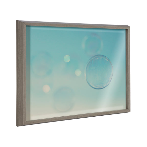 kate & laurel Blake Bubble Rectangle Framed Printed Glass by Laura Evans