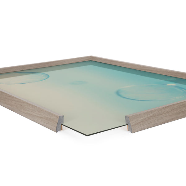Kate & Laurel Blake Bubble Rectangle II Framed Printed Glass By Laura Evans