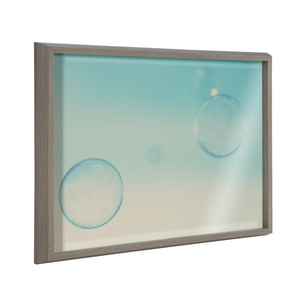 kate & laurel Blake Bubble Rectangle II Framed Printed Glass by Laura Evans
