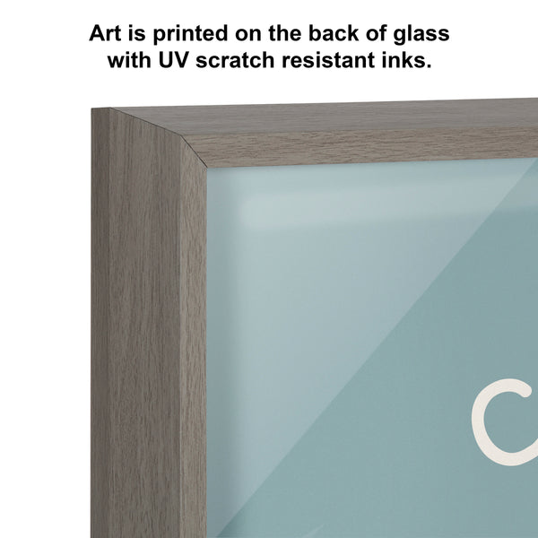 Kate & Laurel Blake Call Me Old Fashioned Blue Framed Printed Glass By The Creative Bunch Studio