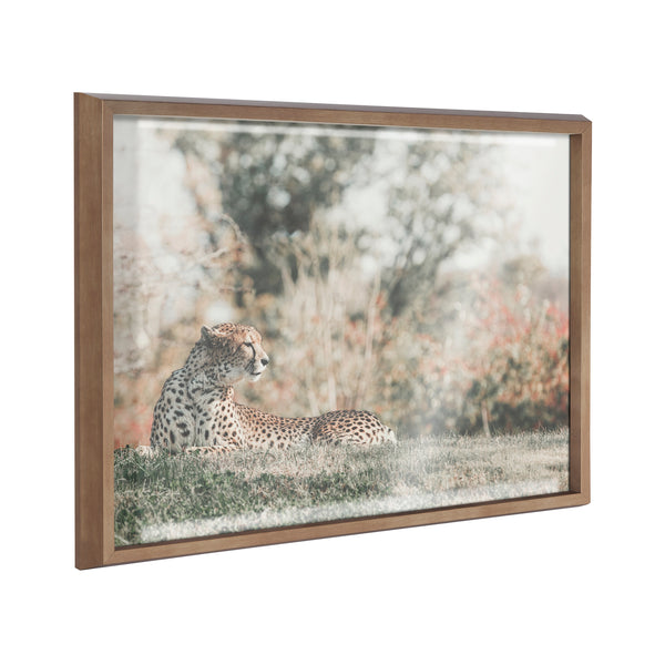 kate & laurel Blake Cheetah Framed Printed Glass by Alicia Abla