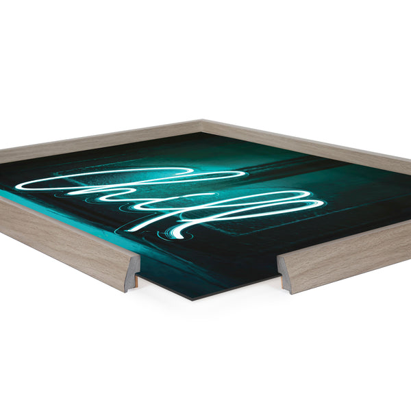 Kate & Laurel Blake Chill Neon Sign Framed Printed Glass By The Creative Bunch Studio