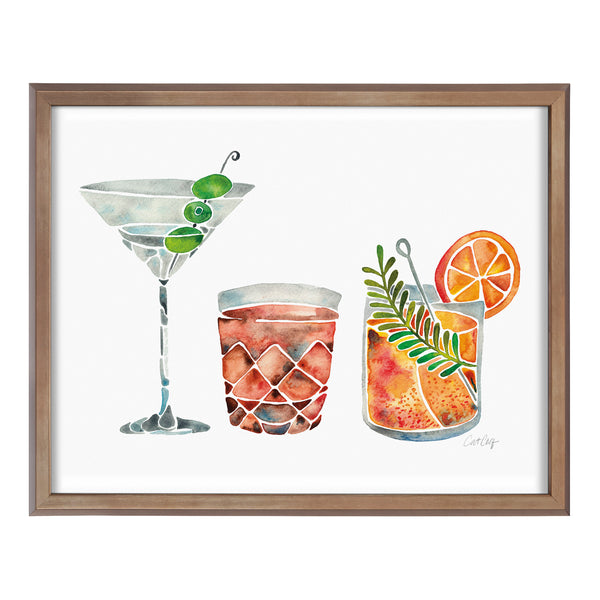 Kate & Laurel Blake Classic Cocktails Framed Printed Glass By Cat Coquillette