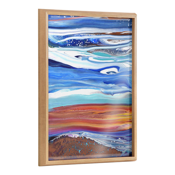 Kate & Laurel Blake Coastal Currents Framed Printed Art By Xizhou Xie