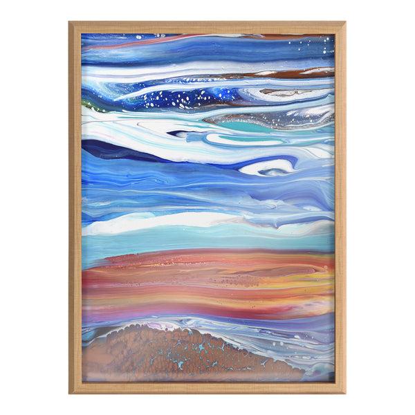 Kate & Laurel Blake Coastal Currents Framed Printed Art By Xizhou Xie