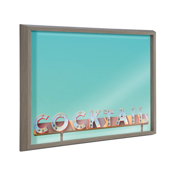 kate & laurel Blake Cocktail Hour Framed Printed Glass by Robert Cadloff of Bomobob