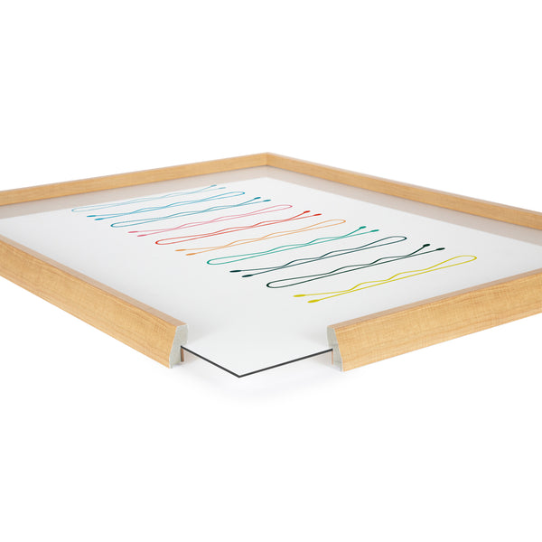 Kate & Laurel Blake Colorful Bobby Pins Framed Printed Glass By Leonora Jennifer Benza Of Yellow Heart Art