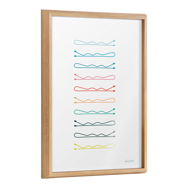 kate & laurel Blake Colorful Bobby Pins Framed Printed Glass by Leonora Jennifer Benza of Yellow Heart Art kate & laurel Blake Colorful Bobby Pins Framed Printed Glass by Leonora Jennifer Benza of Yellow Heart Art