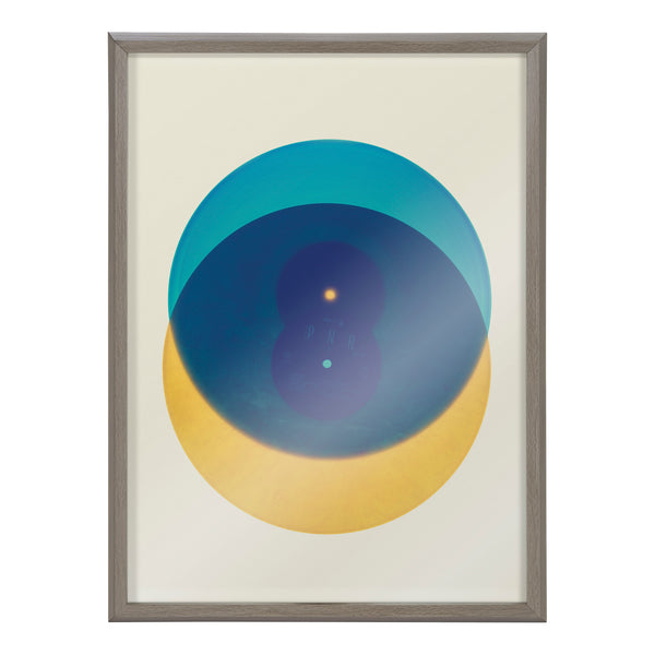 Kate & Laurel Blake Colorful Records Blue Yellow Framed Printed Glass By Emiko And Mark Franzen Of F2Images