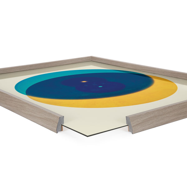 Kate & Laurel Blake Colorful Records Blue Yellow Framed Printed Glass By Emiko And Mark Franzen Of F2Images