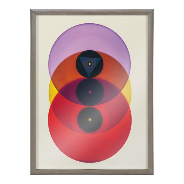 Kate & Laurel Blake Colorful Records Purple Red Framed Printed Glass By Emiko And Mark Franzen Of F2Images