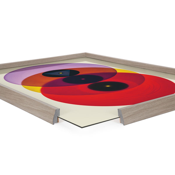 Kate & Laurel Blake Colorful Records Purple Red Framed Printed Glass By Emiko And Mark Franzen Of F2Images