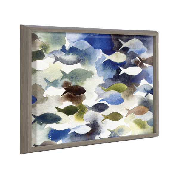 Kate & Laurel Blake Concurrent Framed Printed Glass By Janet Meinke-Lau