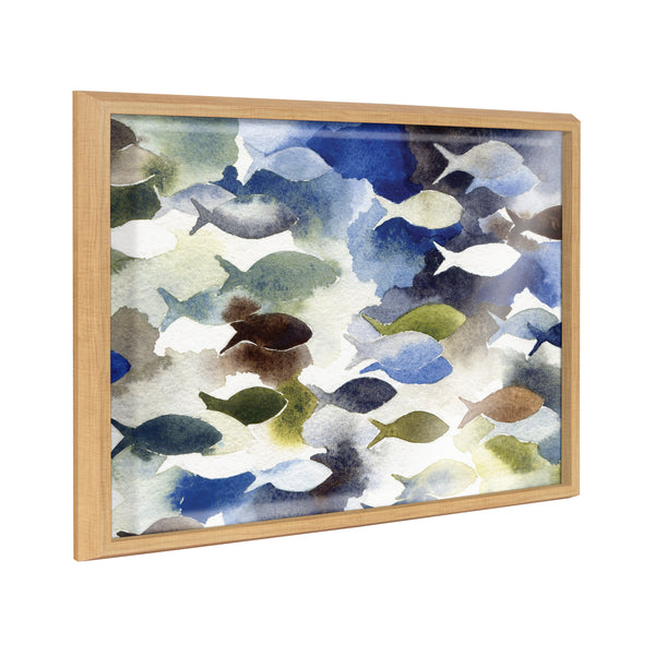 kate & laurel Blake Concurrent Framed Printed Glass by Janet Meinke-Lau