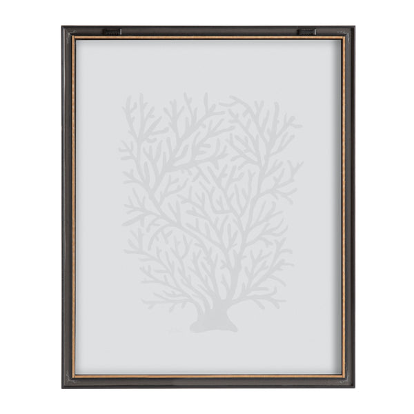 Kate & Laurel Blake Coral Black Framed Printed Glass By Cat Coquillette