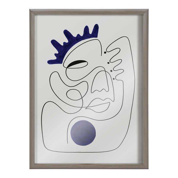 Kate & Laurel Blake El Ray Framed Printed Glass By Shatha Al Dafai