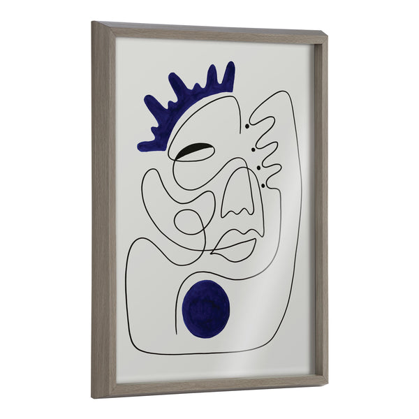 kate & laurel Blake El Ray Framed Printed Glass by Shatha Al Dafai