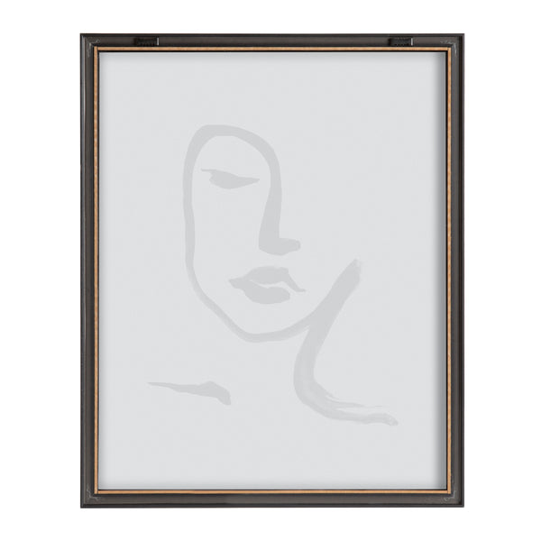 Kate & Laurel Blake Face Line Print Framed Printed Glass By Viola Kreczmer